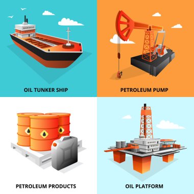 Petrol Petrol Sanayi 4 İyometrik İkonlar