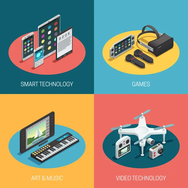 Gadgets Isometric Design — Stockvector