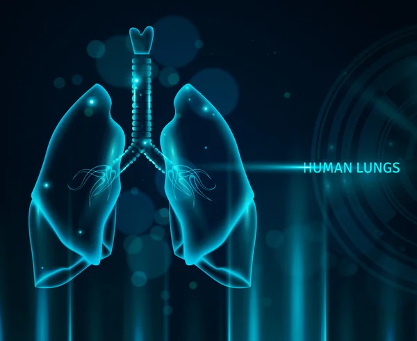 Sfondo polmonare umano — Vettoriale Stock