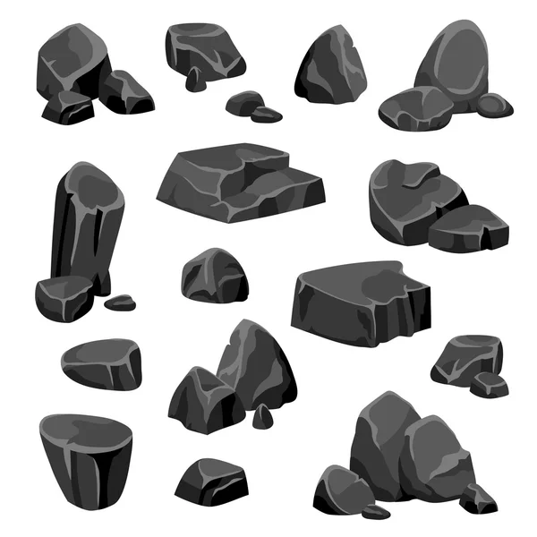 Black Rocks Și Pietrele — Vector de stoc