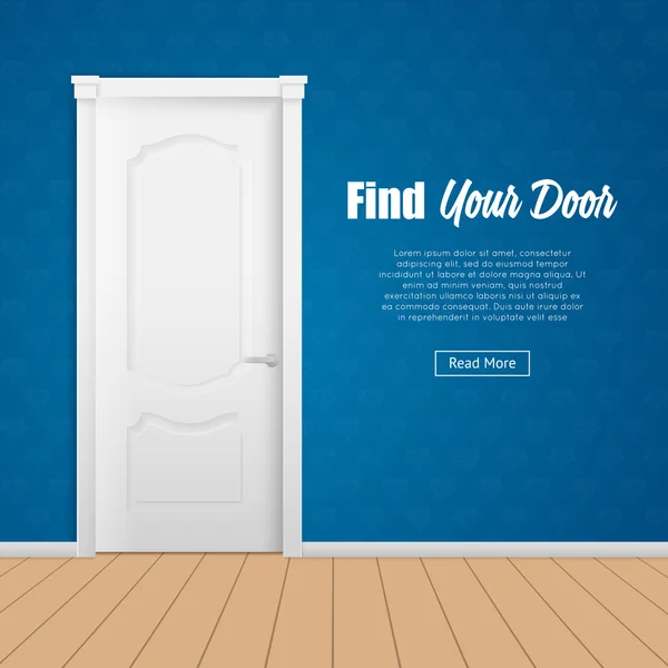 Ház ajtó oldal — Stock Vector