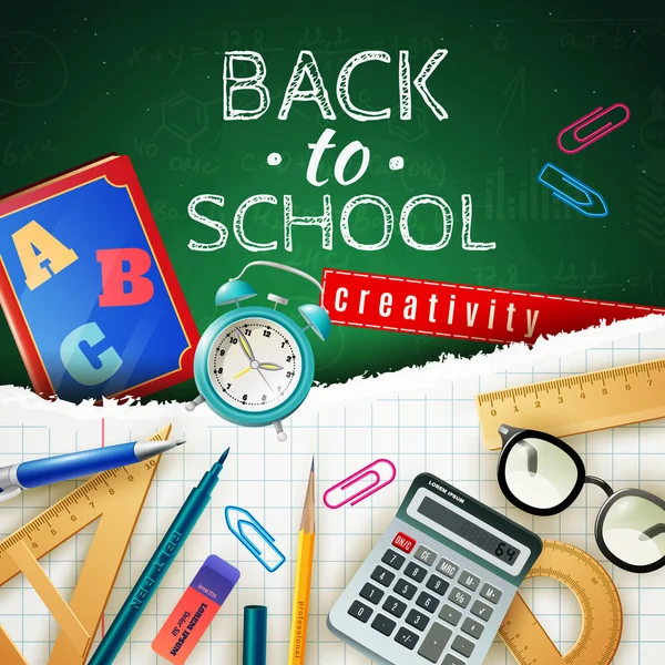 Back To School Design Concept — Stock Vector