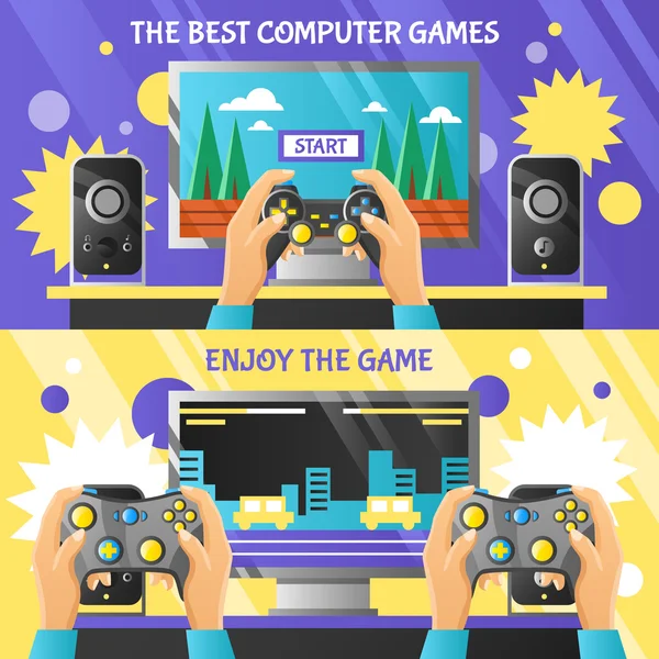 Juego Gadget Banners horizontales — Vector de stock