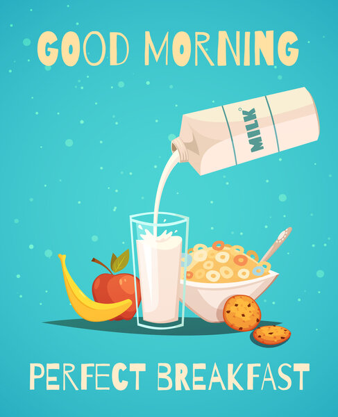 Breakfast Poster With Good Morning Wishing