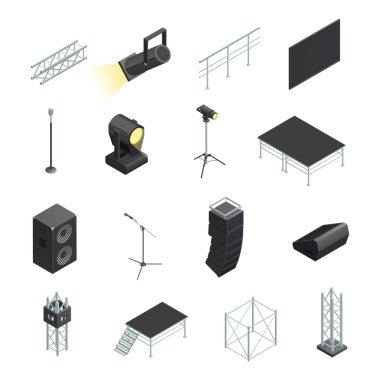 Sahne unsurları Icons Set