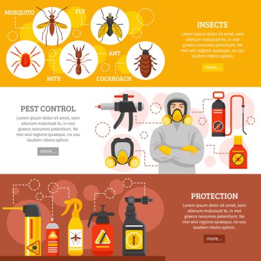 Pest Control Horizontal Banners clipart