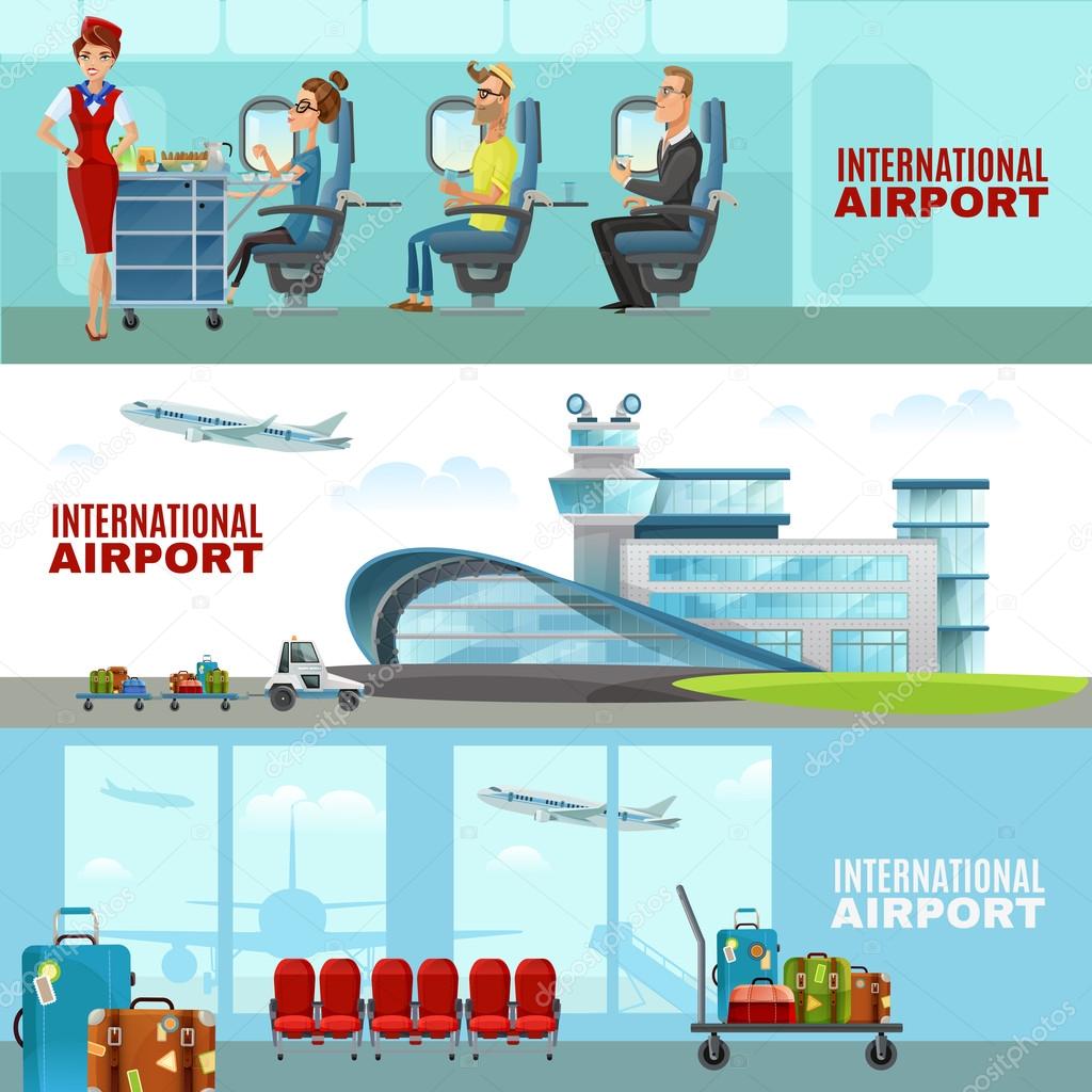 International Airport Horizontal Banners
