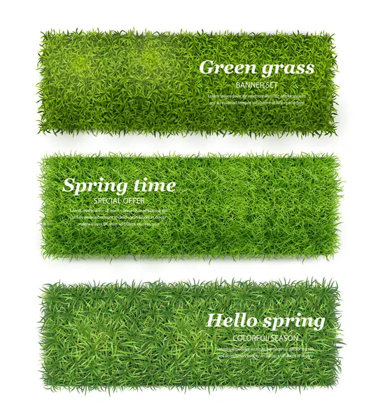 Green Grass Refensic Banners — стоковый вектор