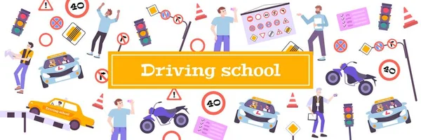 驾驶学校模式 — 图库矢量图片
