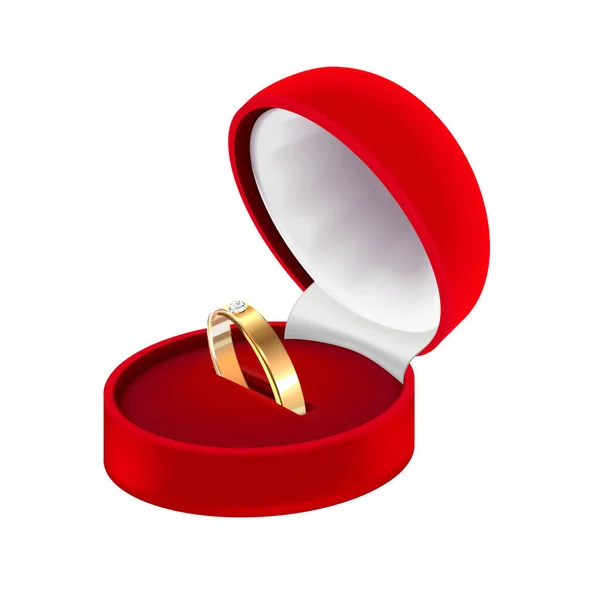 Realistická kompozice svatebního prstenu — Stockový vektor