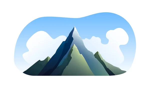 Mountains Flat Landscape Composition — Stock Vector