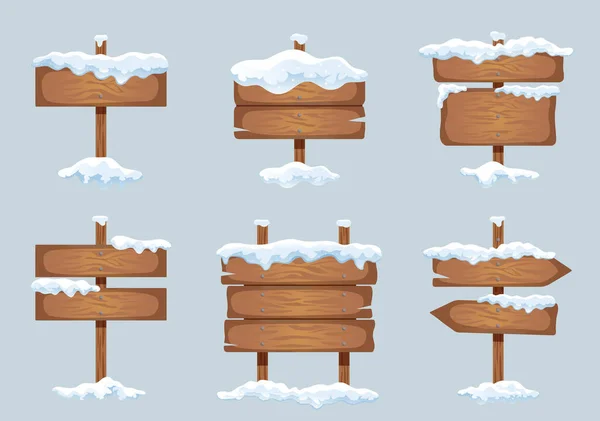 Set de letreros Snow Cap — Vector de stock