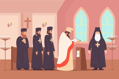 Hıristiyanlığa Tapma Düz Kompozisyonu