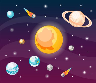 Astronomi Alanı Isometric Bileşimi