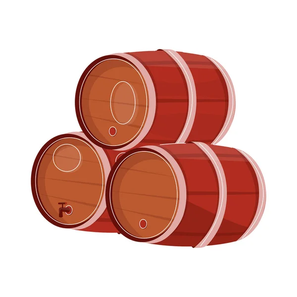 Barres de bière Composition Barils — Image vectorielle