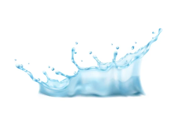 Vatten störtning stänk Sammansättning — Stock vektor