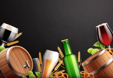 Bira Gerçekçiliği Arkaplan Kompozisyonu
