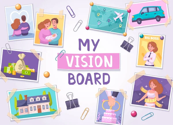 Vision Board Poster — Stockvektor