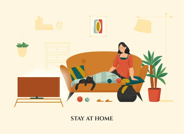 Illustration de maison confortable — Image vectorielle