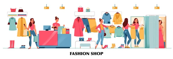 Conceito de loja de moda —  Vetores de Stock