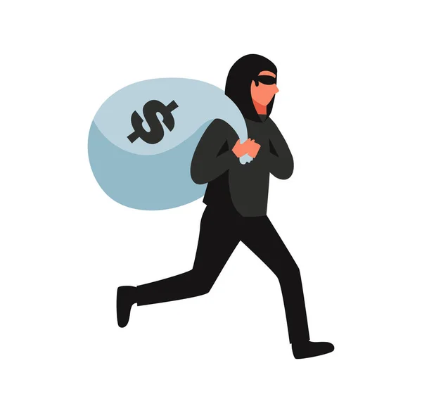 Cyber Robbery Hacker Composition — Stock Vector