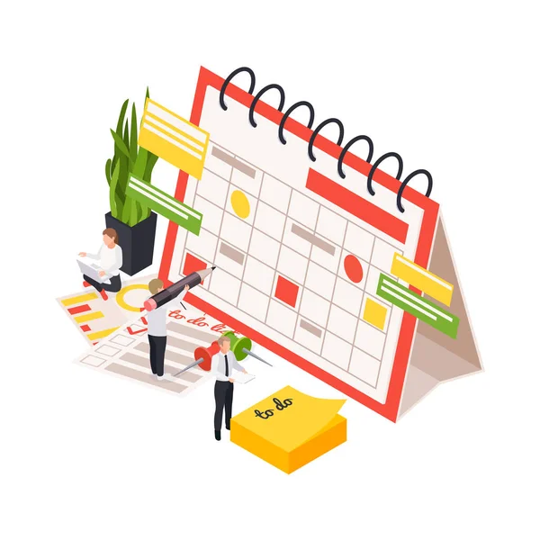 Isometric Task Management Composition — Vector de stoc