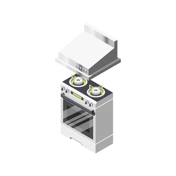Estufa de cocina Loft Composición — Archivo Imágenes Vectoriales