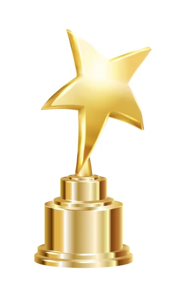 Star Award Realistische Samenstelling — Stockvector