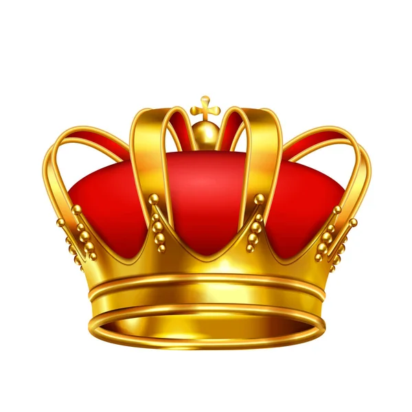 Realistisk monark krona sammansättning — Stock vektor