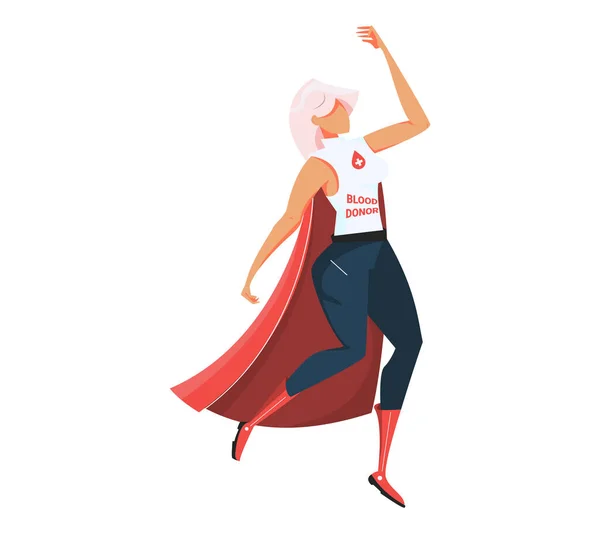 Superheld Vrouw Donor Samenstelling — Stockvector