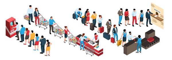 Изометрический набор очередей