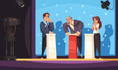 Political Talk Show Colored Background clipart