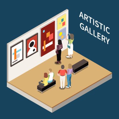 Sanat Galerisi Isometric Arkaplan