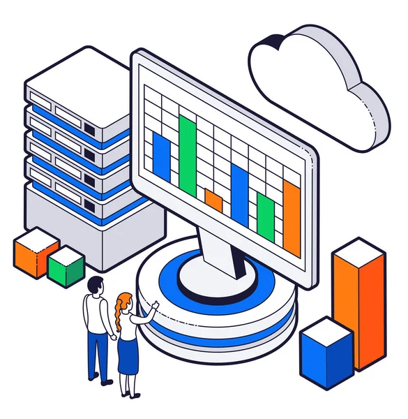 Análise de Big Data Science — Vetor de Stock