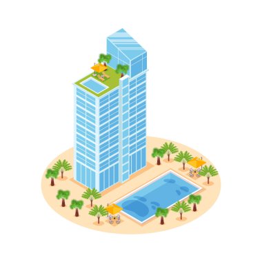 Isometric Otel Binası