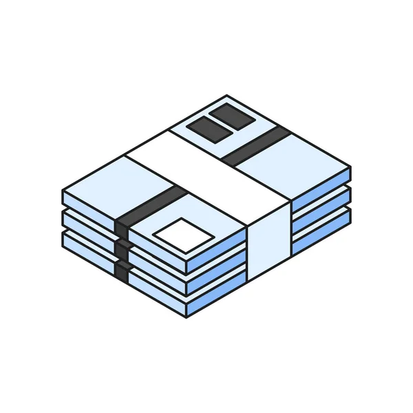 Pakketten Isometrische illustratie — Stockvector