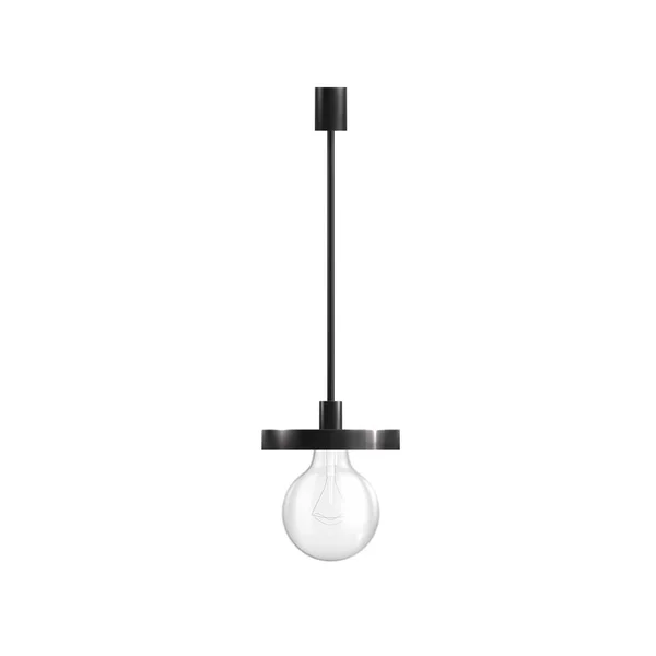 Composición de la lámpara de bombilla colgante — Vector de stock