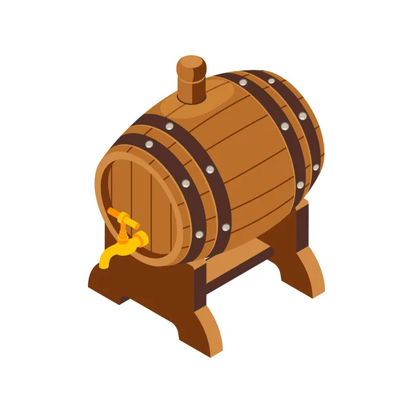 Beer Keg Vector Illustration — 스톡 벡터