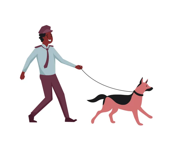 Säkerhet hund platt sammansättning — Stock vektor
