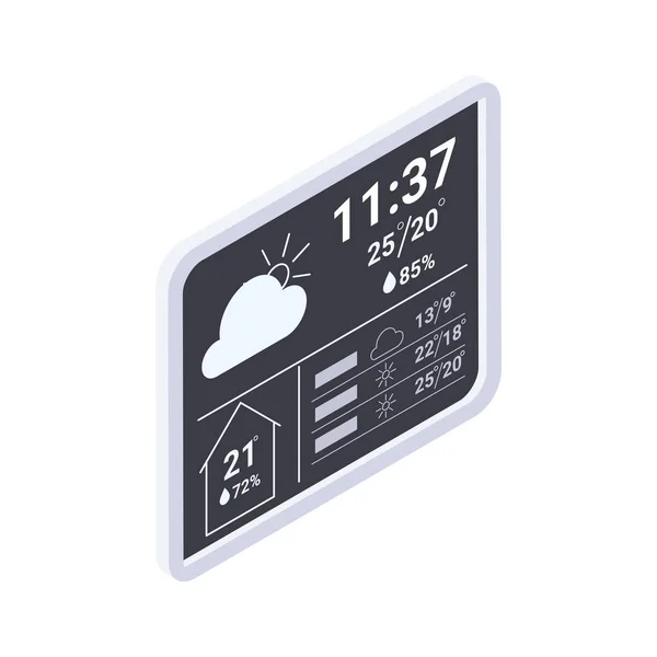 Weather Info Panel Composition — Stock Vector