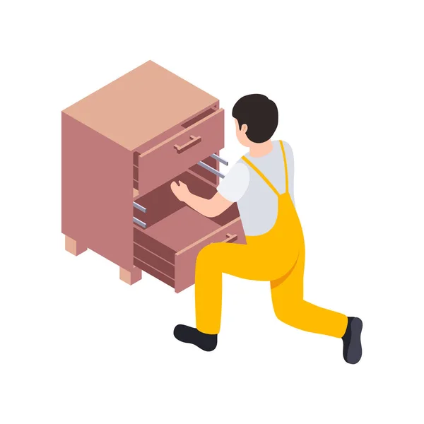 Illustration vectorielle de production de meubles artisanaux — Image vectorielle