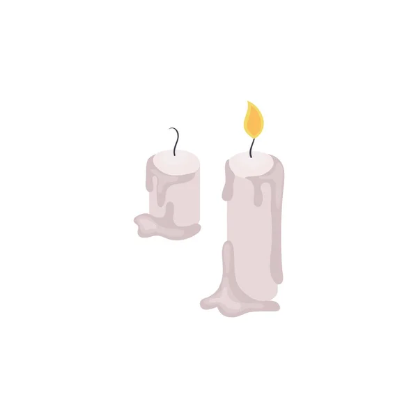 Mystery Candles Halloween Composition — Stockový vektor