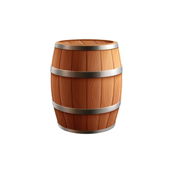 Wooden Beer Barrel Composition — Stock Vector