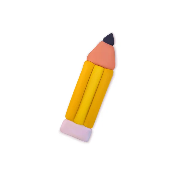 Illustration vectorielle de crayon d'école de plasticine — Image vectorielle