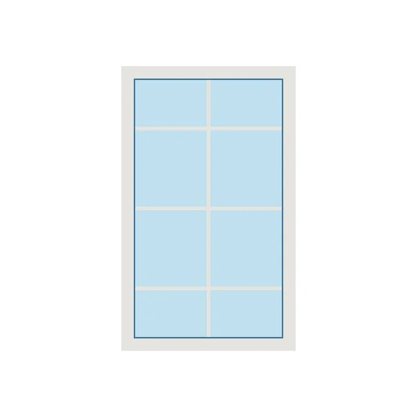 Plastikowe okno płaskie ilustracja — Wektor stockowy