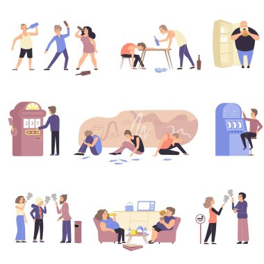 Düz ve İzole Bağımlılık Simgesi Ayarları