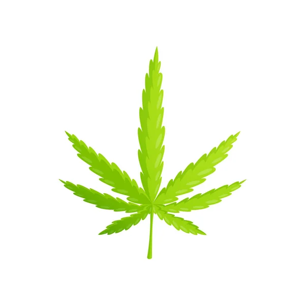 Composición realista de la hoja de marihuana — Vector de stock