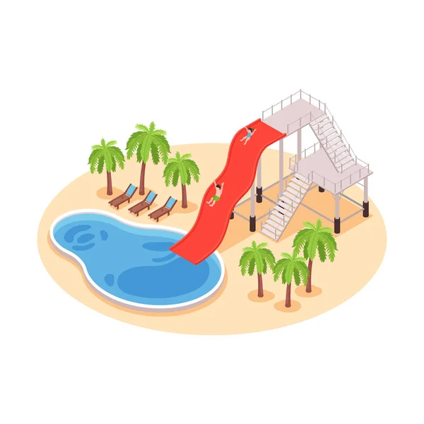 Ilustrace aquaparku — Stockový vektor