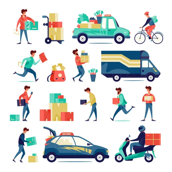 Delivery Icons Set — Stock Vector