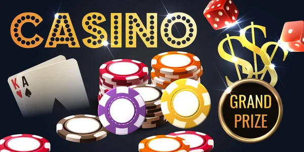 Casino Grand Prize sammansättning — Stock vektor